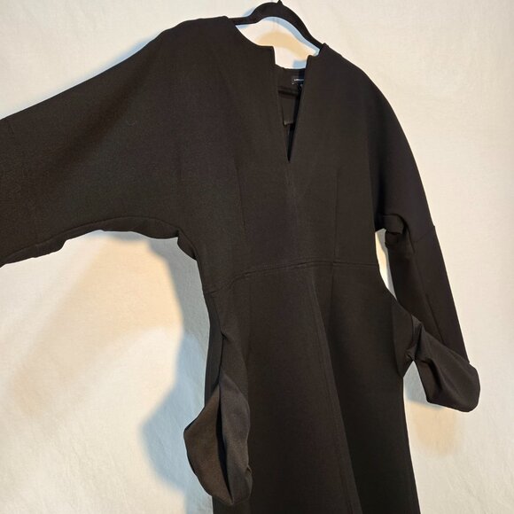 KAREN MILLEN Elevated Basic Black Structured Crepe Maxi Dress Size 8 LIKE NEW! - Picture 4 of 16